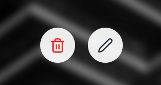 أيقونات الحذف والتعديل