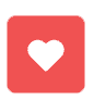 زر المفضلة بعد الضغط - قلب أحمر