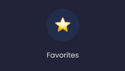 Favorites page in dashboard