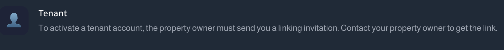 Tenant message